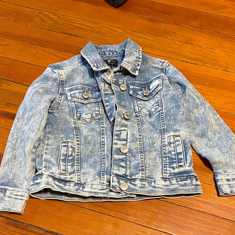 7 For All Mankind Kids Washed Blue Jean Jacket